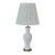 Vintage Paul Hanson White Porcelain Table Lamp on Brass Pagoda Base, Usa For Sale