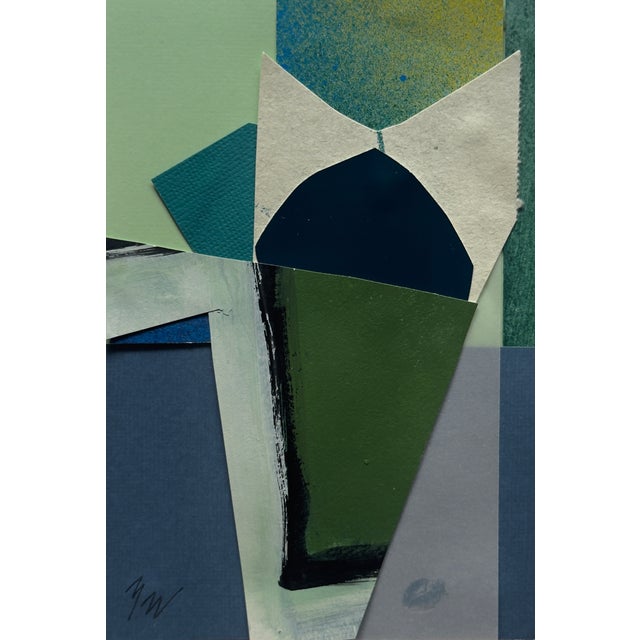 Abstract "Petal 8" Original Mixed-Media Collage on Paper by Zac Woodiel For Sale - Image 3 of 10