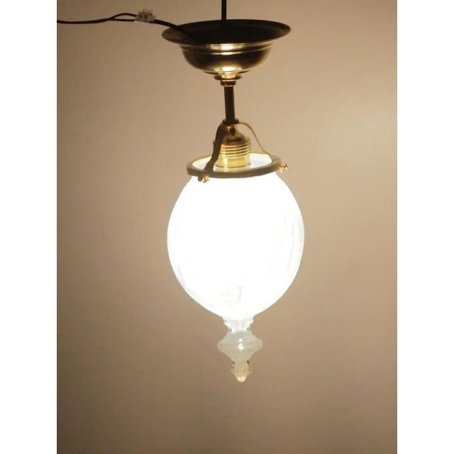 Art Nouveau Brass Ceiling Light, Austria, 1910s For Sale - Image 12 of 13