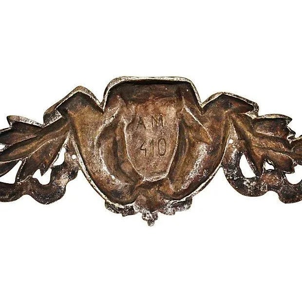 Antique Nickel-Plated French Bronze Mount Plaque For Sale - Image 5 of 5