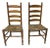 Antique Shaker Ladder Back Chairs - A Pair For Sale