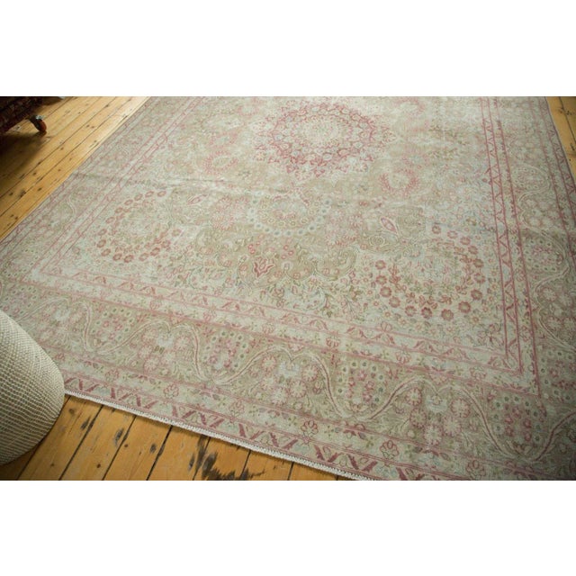 Vintage Distressed Meshed Carpet - 9'3" X 12'5" For Sale - Image 11 of 13