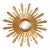 Large Vintage French Midcentury Sunburst with Small Convex Mirror Plate For Sale