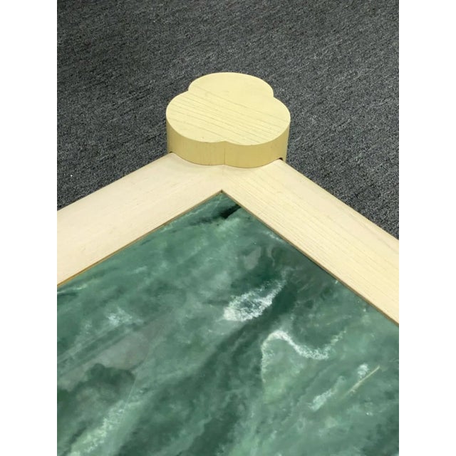 1980s 1980s Cerused Oak & Marble Resin Modern Coffee Table Attributed to Enrique Garcel For Sale - Image 5 of 10