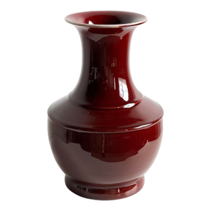Early 20th C. Sang De Boeuf Oxblood Glazed Chinese Vase