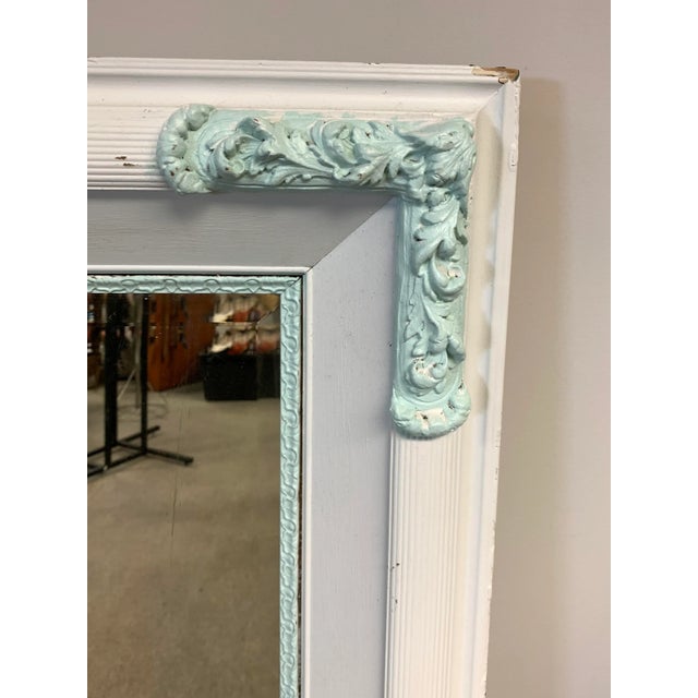 Victorian Tall 50" Antique Mantel Mirror or Dressing Mirror Beveled Glass For Sale - Image 3 of 6