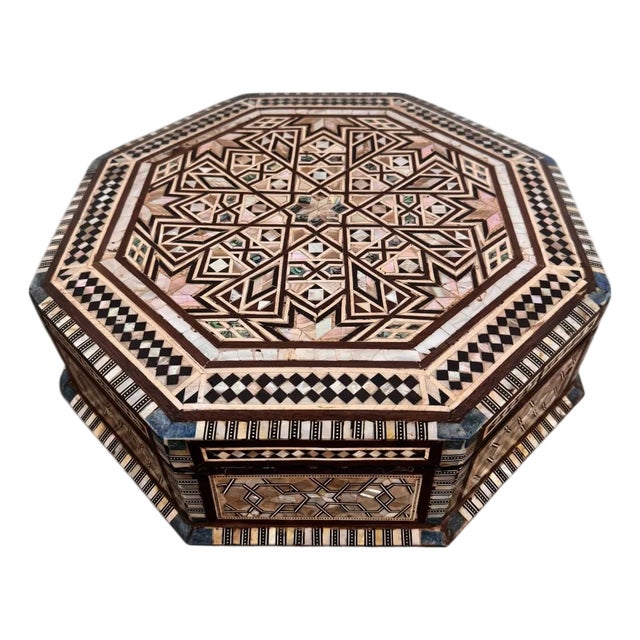 Early 20th Century Magestic Syrian Inlaid Treasure Boxes For Sale