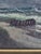 Wood Carl Dahlgren Marine Shipwreck Oil Painting “Stranding on Jutland Coast” 1930s For Sale - Image 7 of 15