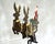 Red Vintage Metal Kinetic Sculpture with Santa Sleigh and Reindeer, 1950s For Sale - Image 8 of 13
