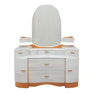 Midcentury Vanity in Grey For Sale