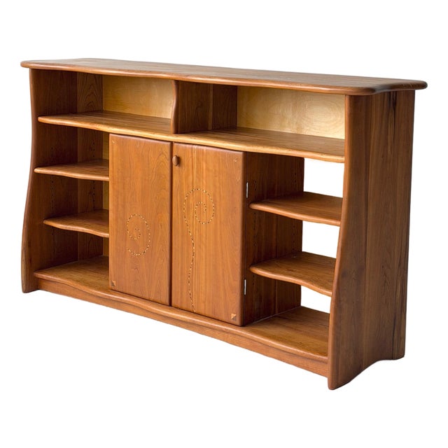 1980s Inlaid Studio Made Credenza by Steven Spiro For Sale