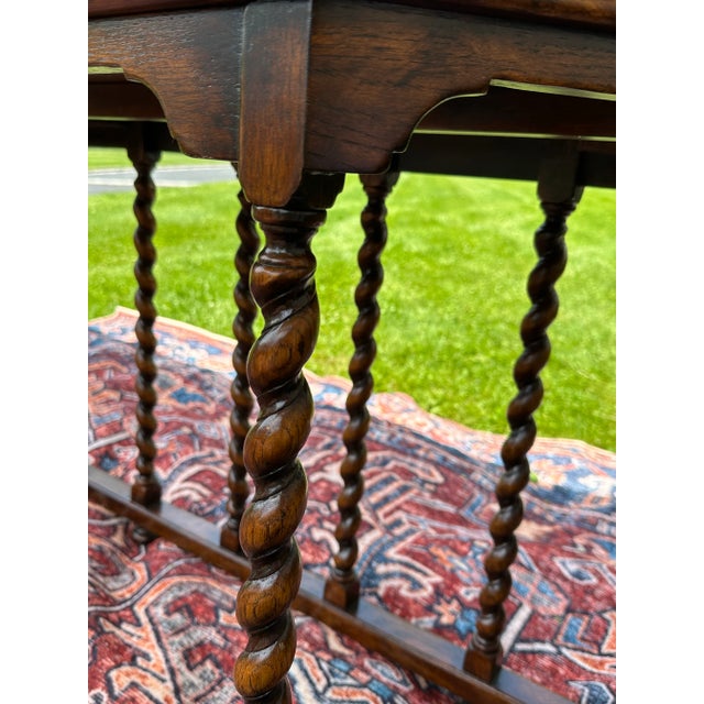 Antique English Charles II Style Barley Twist Writing Desk For Sale - Image 12 of 12