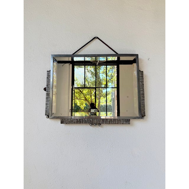 Art Deco Silver-Plated Metal Mirror, 1930s For Sale - Image 16 of 18
