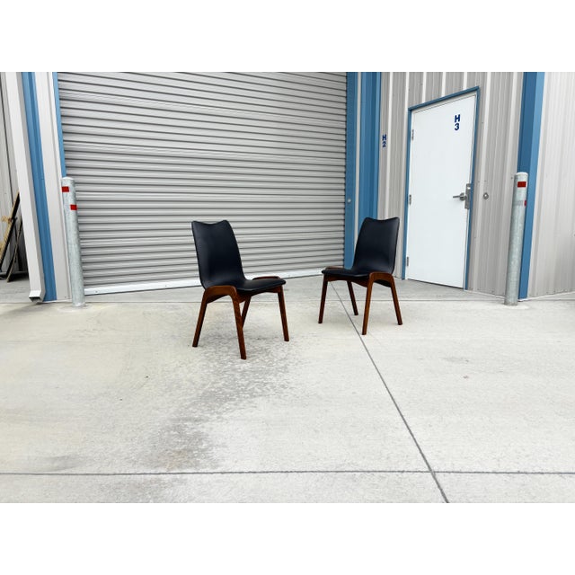 Black 1960s Mid-Century Modern Walnut Dining Chairs by Chet Beardsley For Sale - Image 8 of 13