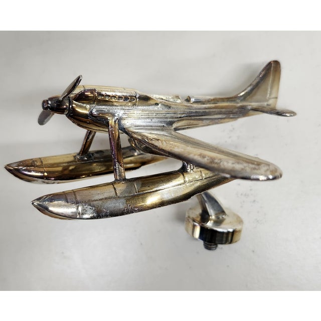 Chrome 1930s Supermarine S6b Schneider Trophy Sea Plane Hood Ornament by Rolls Royce For Sale - Image 8 of 12