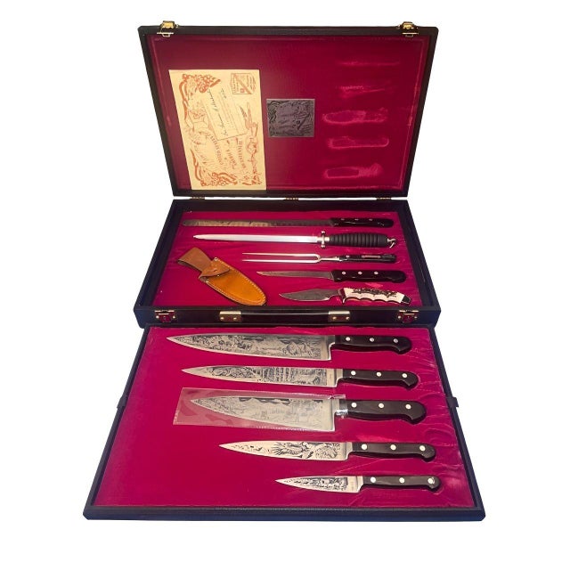 1976 j.a. Henckels America’s Bicentennial Knife Set Limited Edition - 10 pcs with case For Sale