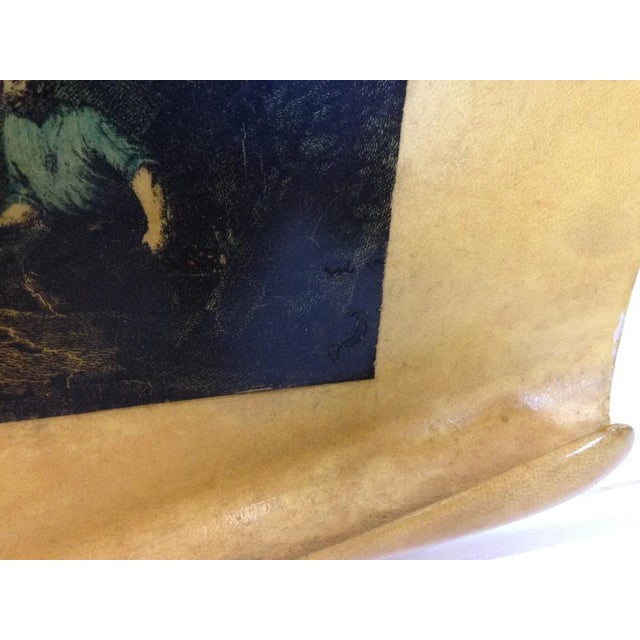 Mid-Century Italian Lacquered Parchment Wall Plaque For Sale - Image 4 of 8