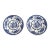 Vintage English John Tams Blue and White Plates, Set of Two For Sale