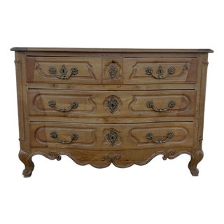 French 18th Century Louis XV Solid Walnut Château Period Commode For Sale