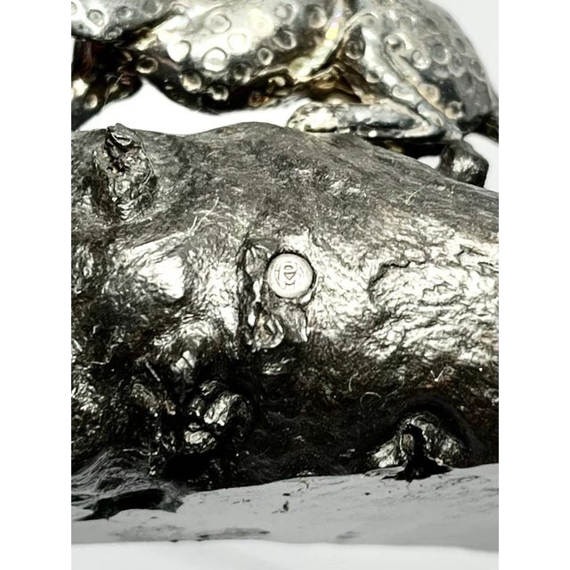 Wood Patrick Mavros Medium Sterling Silver Leopard on Blackwood Base For Sale - Image 7 of 7