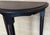Wood Early 20th Century Pair of Dark Wood Narrow Demilune Convertible Nightstands with Low Shelve For Sale - Image 7 of 18