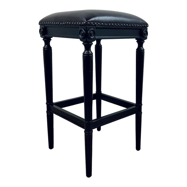 Knox bar stool black pu leather 2025