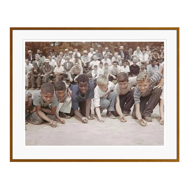 Marbles Championship 1948 by Slim Aarons Brown Framed C-Print For Sale