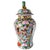 Large Vintage Chinese Rose Medallion Temple Jar With Gold & Green Foo Dog Lid 19" For Sale - Image 4 of 10