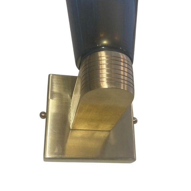 Set of Four Gray Murano Glass Impero Sconces, Italy, 1980's. For Sale In Los Angeles - Image 6 of 8
