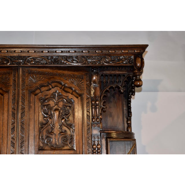 19th Century Late 19th Century English Wardrobe, Dated 1897 For Sale - Image 5 of 11