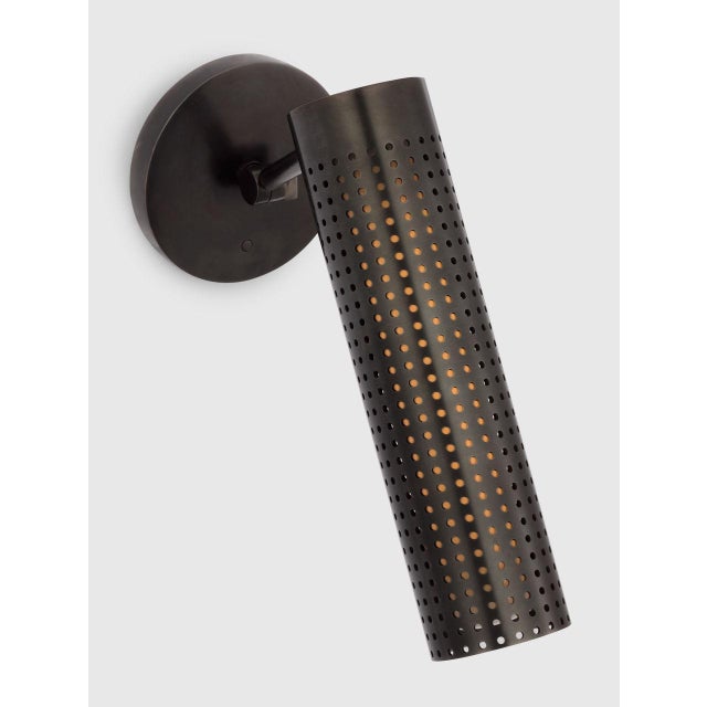Kelly Wearstler for Visual Comfort Signature Precision 12" Articulating Sconce in Bronze with White Glass For Sale In Houston - Image 6 of 8
