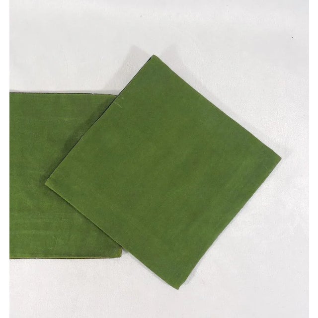 Vintage Embroidered Chinese Orange and Red Floral Silk Table or Lamp Mats - A Pair For Sale In Tampa - Image 6 of 6