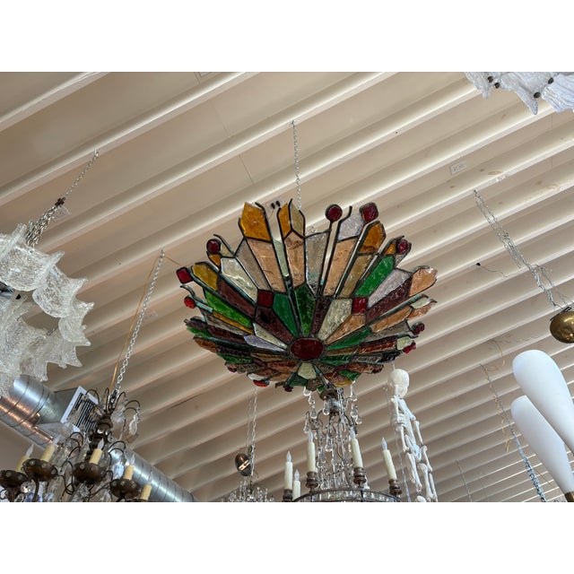 1960s Italian Brutalist Chandelier by Longobard for Poliarte For Sale - Image 9 of 12
