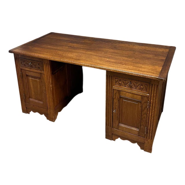 Antique Desk in Oak, 1890s For Sale