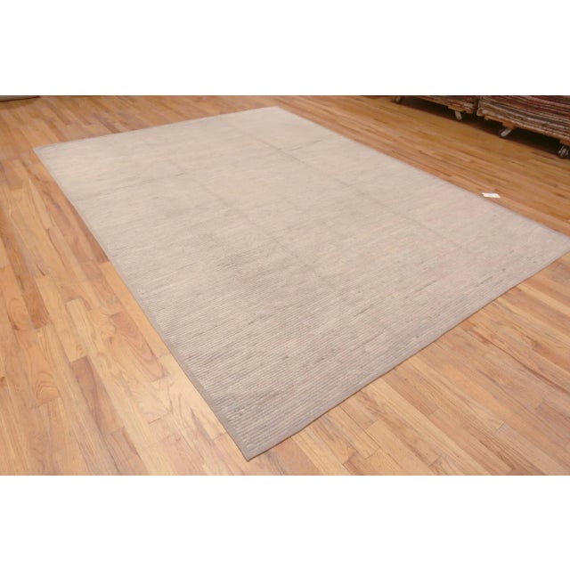 Textile Abstract Modern Contemporary Cream White Area Rug For Sale - Image 7 of 7