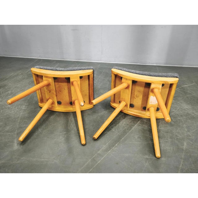 Wood Mid-Century Maple Stools, Former Czechoslovakia, 1960s, Set of 2 For Sale - Image 7 of 9