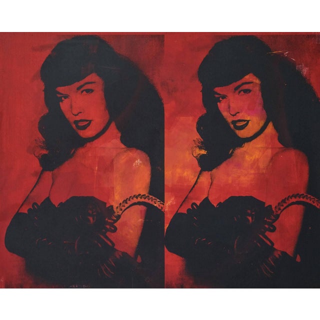 Figurative Bettie Page Painting by Dane Shue For Sale - Image 3 of 3