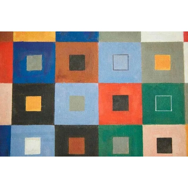 Oil over canvass over masonite board.