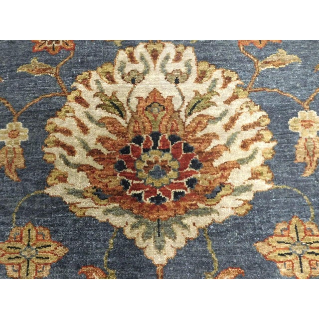 Textile Vintage Hand-Knotted Handspun Wool Rug With Vegetable Dye by Nasser.8'x 9'5" For Sale - Image 7 of 18