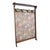 Coat stand in wood and damask fabric embellished with painted porcelain handles. Dimensions (wxdxh) 123 x 19 x 183 cm