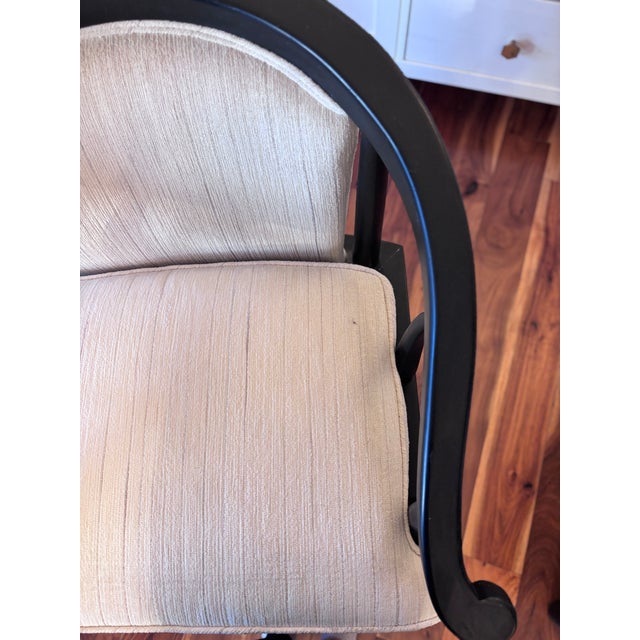 Black 1950s Pair of Black Frame Asian Ming Style Horseshoe Armchairs, For Sale - Image 8 of 13