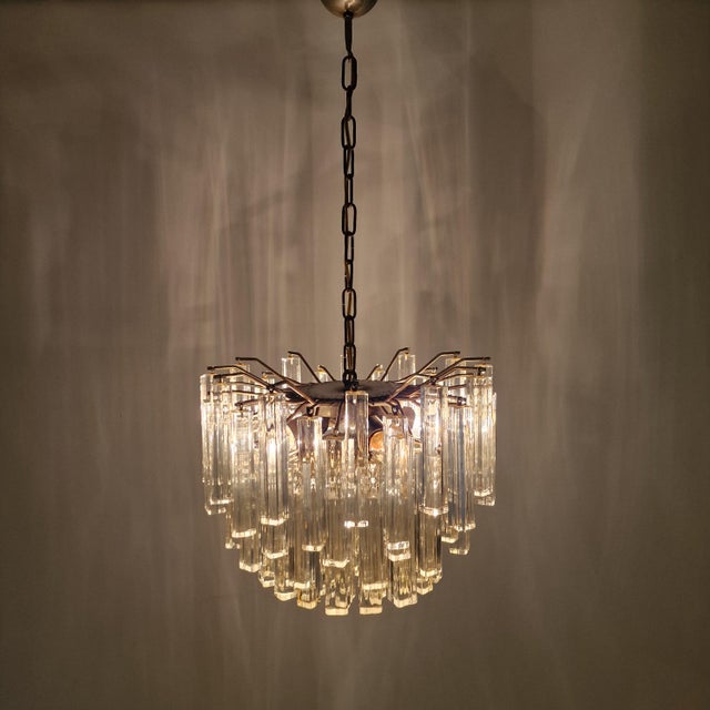Mid-Century Modern Murano Glass Chandelier from Venini, 1960s For Sale - Image 6 of 17