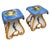 Pair of Vintage Italian Majolica Ceramic Fruit Motif Garden Stools For Sale - Image 4 of 12