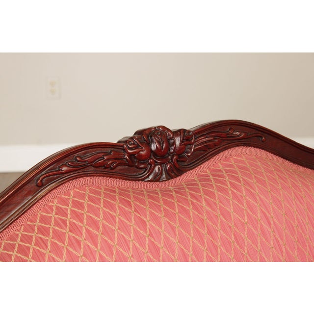 French French Louis XV Style Mahogany Loveseat Settee For Sale - Image 3 of 12