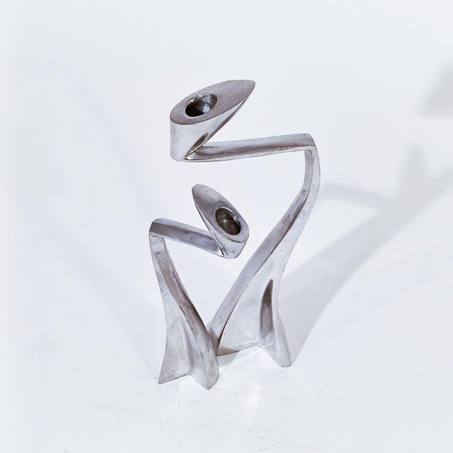 Metal Brutalist Candleholders by Matthew Hilton, 1980s, Set of 2 For Sale - Image 7 of 13