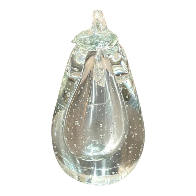 Glass Pear Paper Weight For Sale