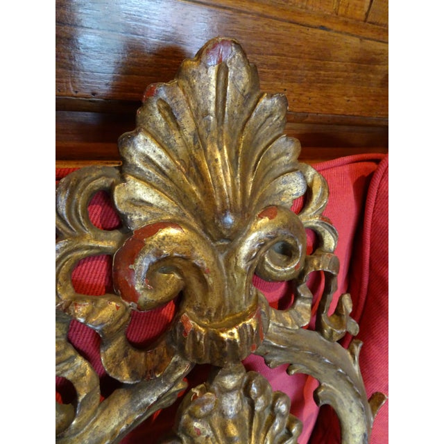 Mid 19th Century 19th Century Italian Giltwood Sconces, a Pair For Sale - Image 5 of 13