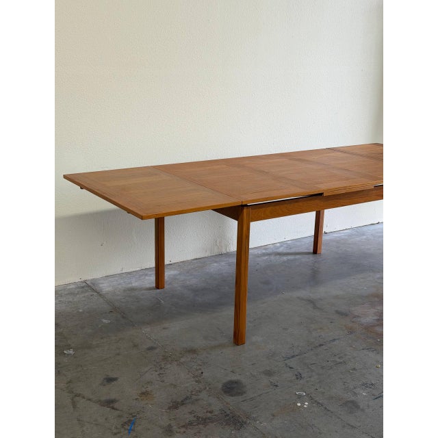 Danish Mid-Century Modern Teak Extendable Dining Table by Vsm, Made in Denmark For Sale - Image 9 of 10