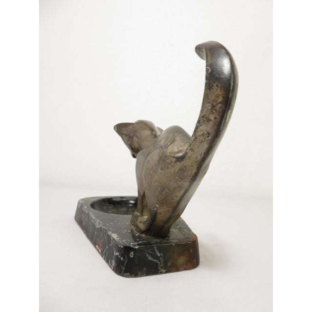Art Deco Cubist Cat Sculpture Catchall Ashtray Bowl ~ Brutalist Mid Century Modern For Sale - Image 15 of 17