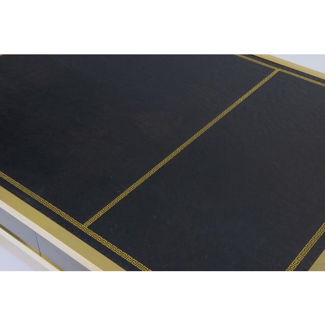 Mid-Century Brass & Leather Desk in the style of Maison Jansen, 1950s For Sale - Image 13 of 18